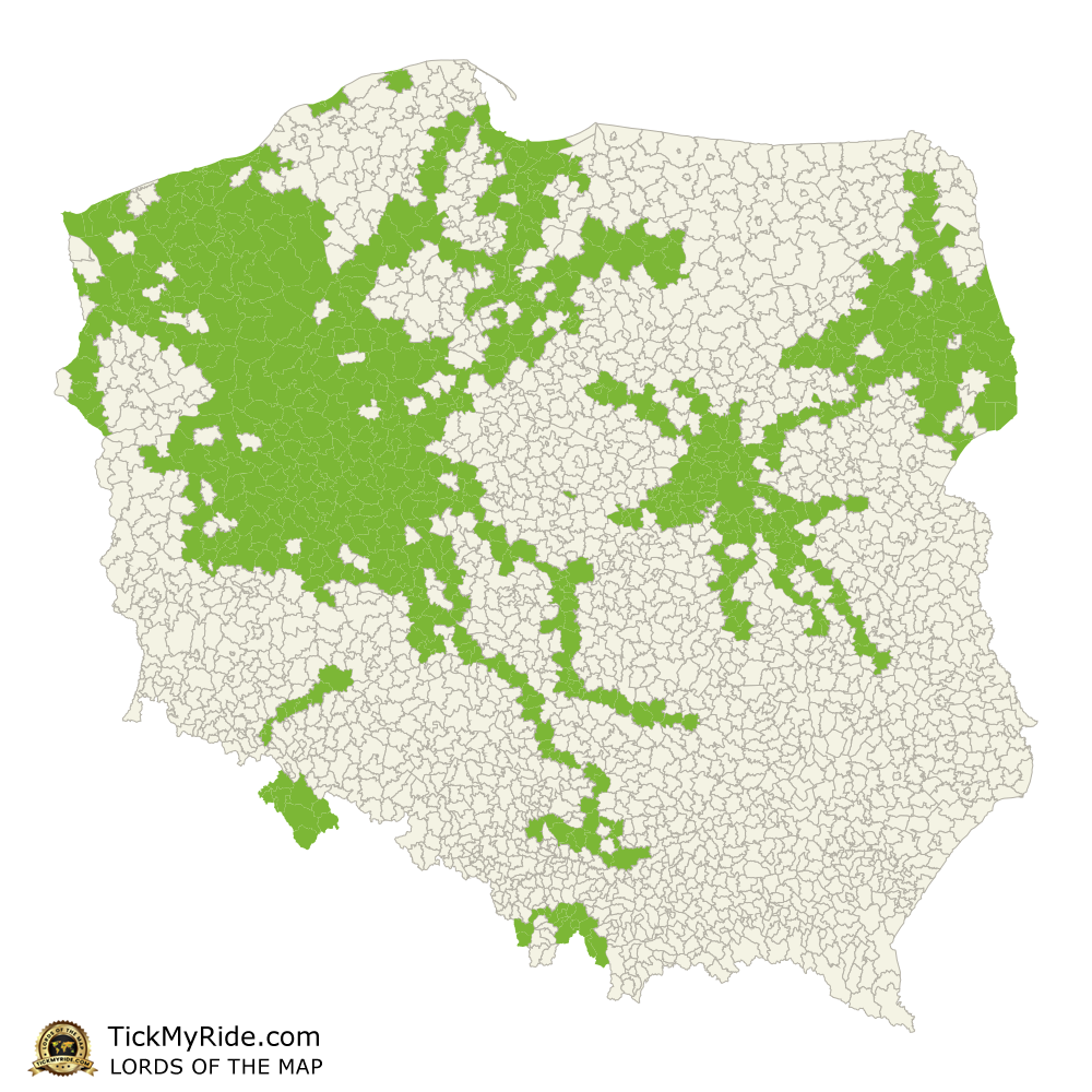 Mapa Zdobytych Gmin