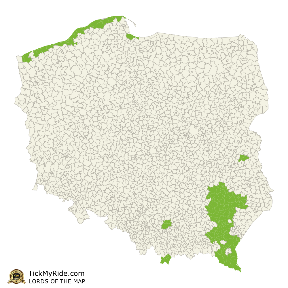 Mapa Zdobytych Gmin