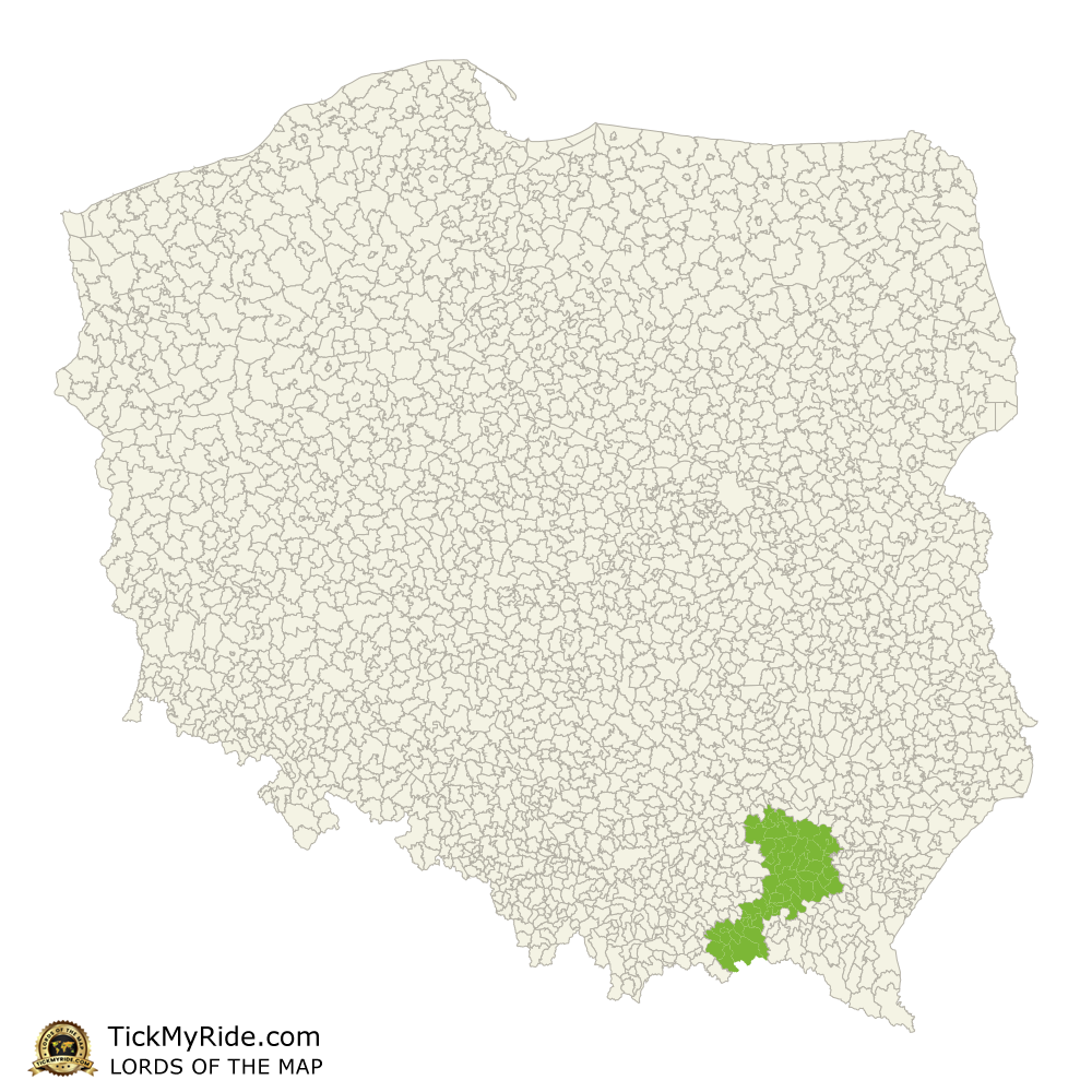 Mapa Zdobytych Gmin