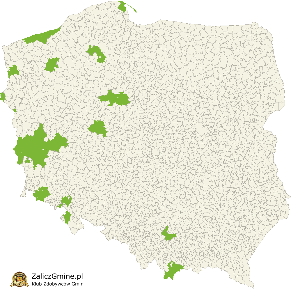 Mapa Zdobytych Gmin