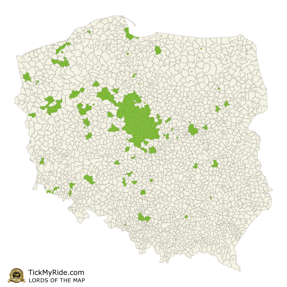 Mapa Zdobytych Gmin