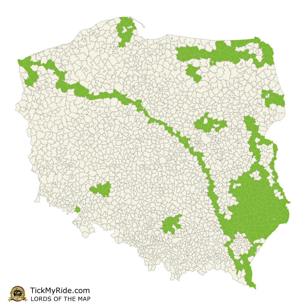 Mapa Zdobytych Gmin
