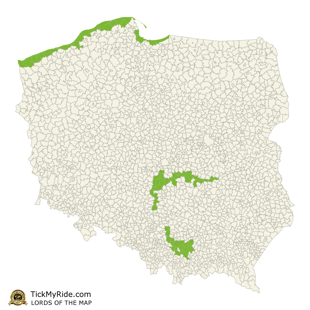 Mapa Zdobytych Gmin
