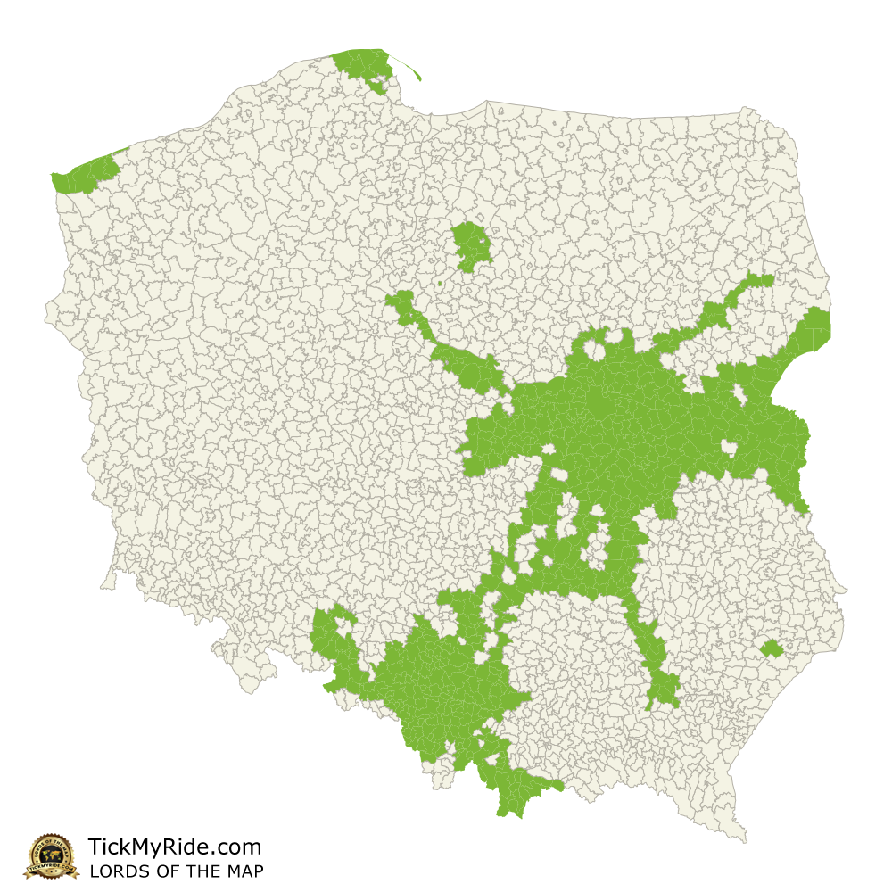 Mapa Zdobytych Gmin