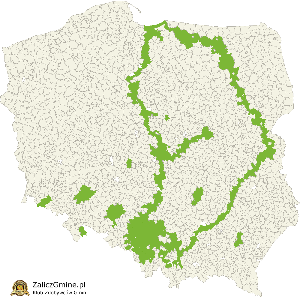 Mapa Zdobytych Gmin