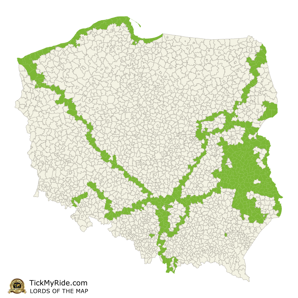 Mapa Zdobytych Gmin