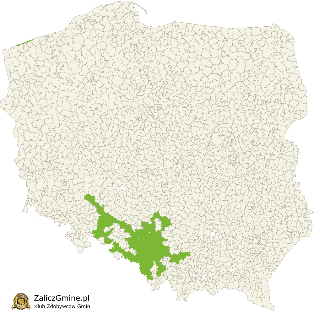 Mapa Zdobytych Gmin