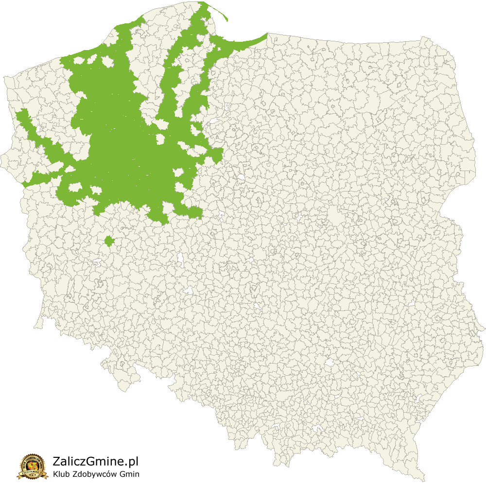 Mapa Zdobytych Gmin
