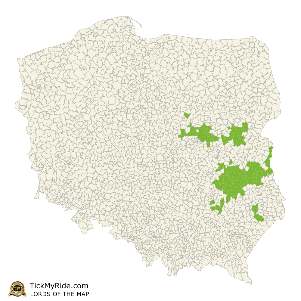 Mapa Zdobytych Gmin