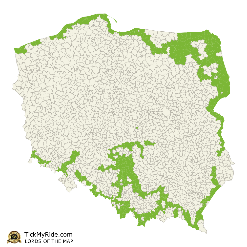 Mapa Zdobytych Gmin