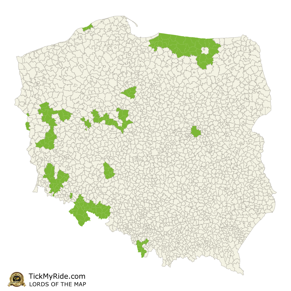 Mapa Zdobytych Gmin