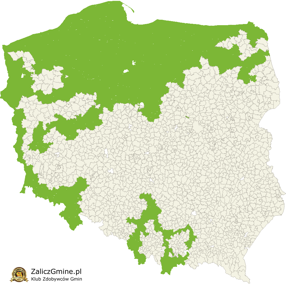 Mapa Zdobytych Gmin