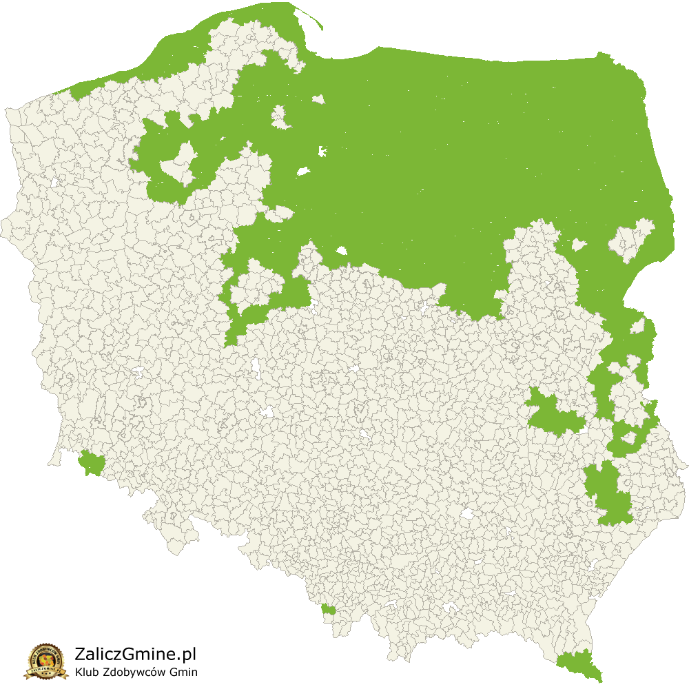 Mapa Zdobytych Gmin