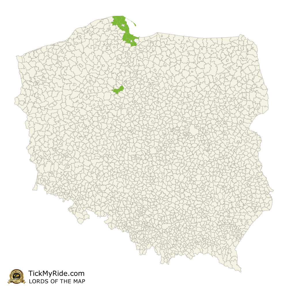 Mapa Zdobytych Gmin