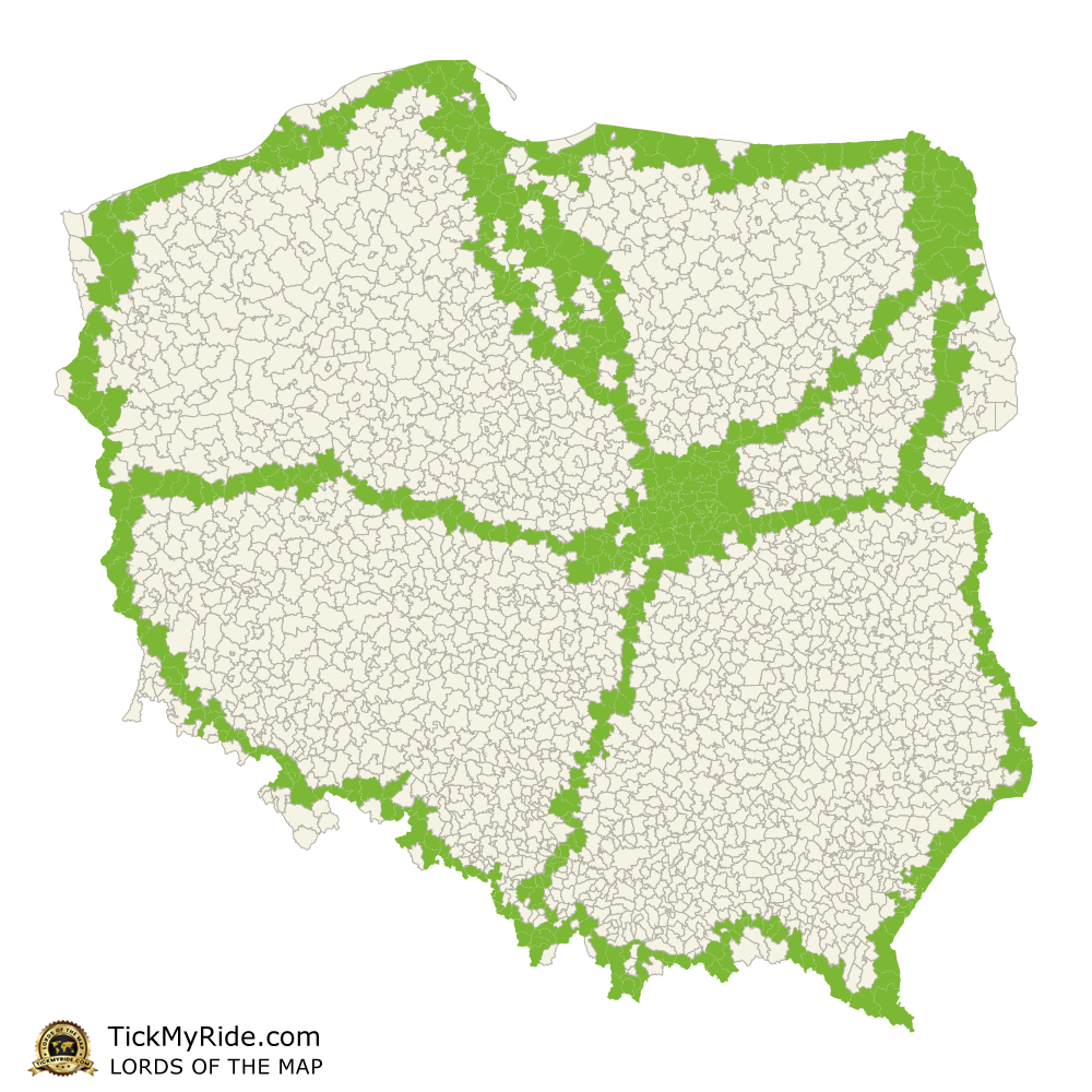 Mapa Zdobytych Gmin