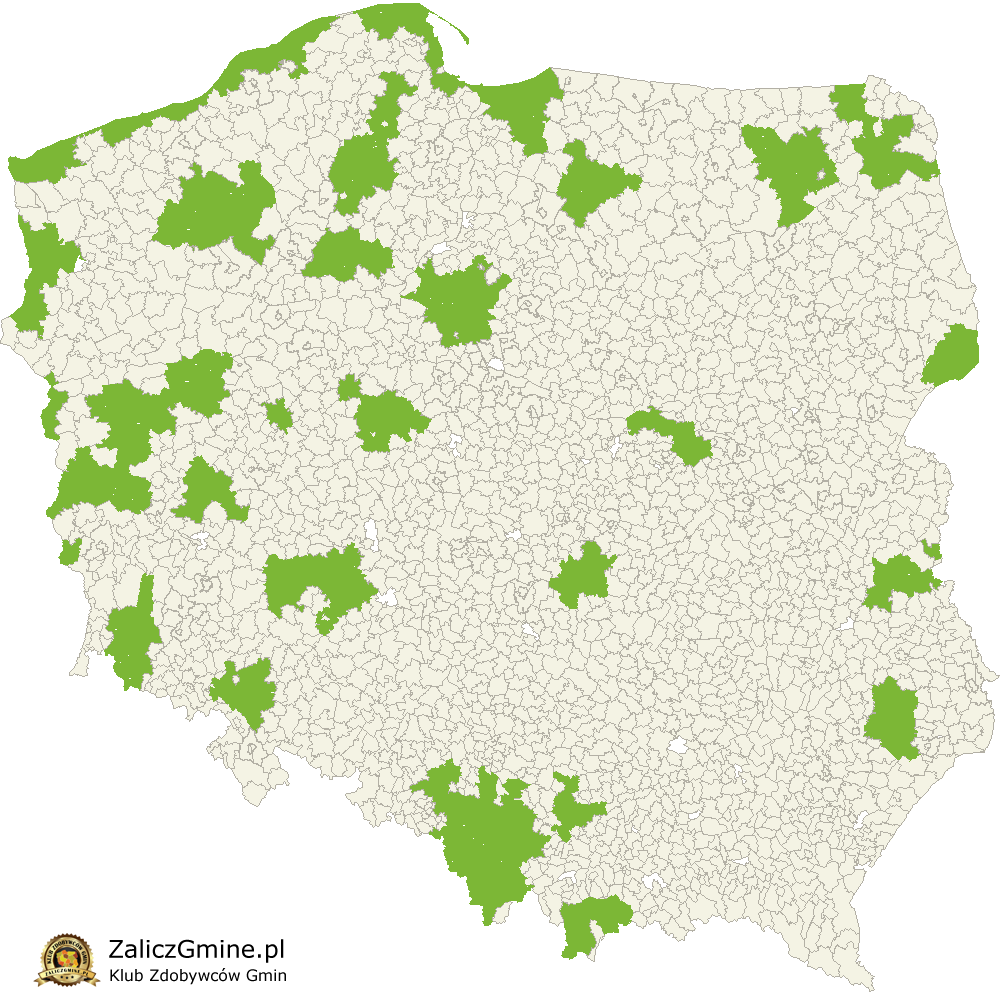 Mapa Zdobytych Gmin