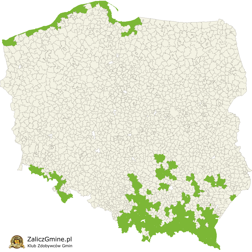Mapa Zdobytych Gmin