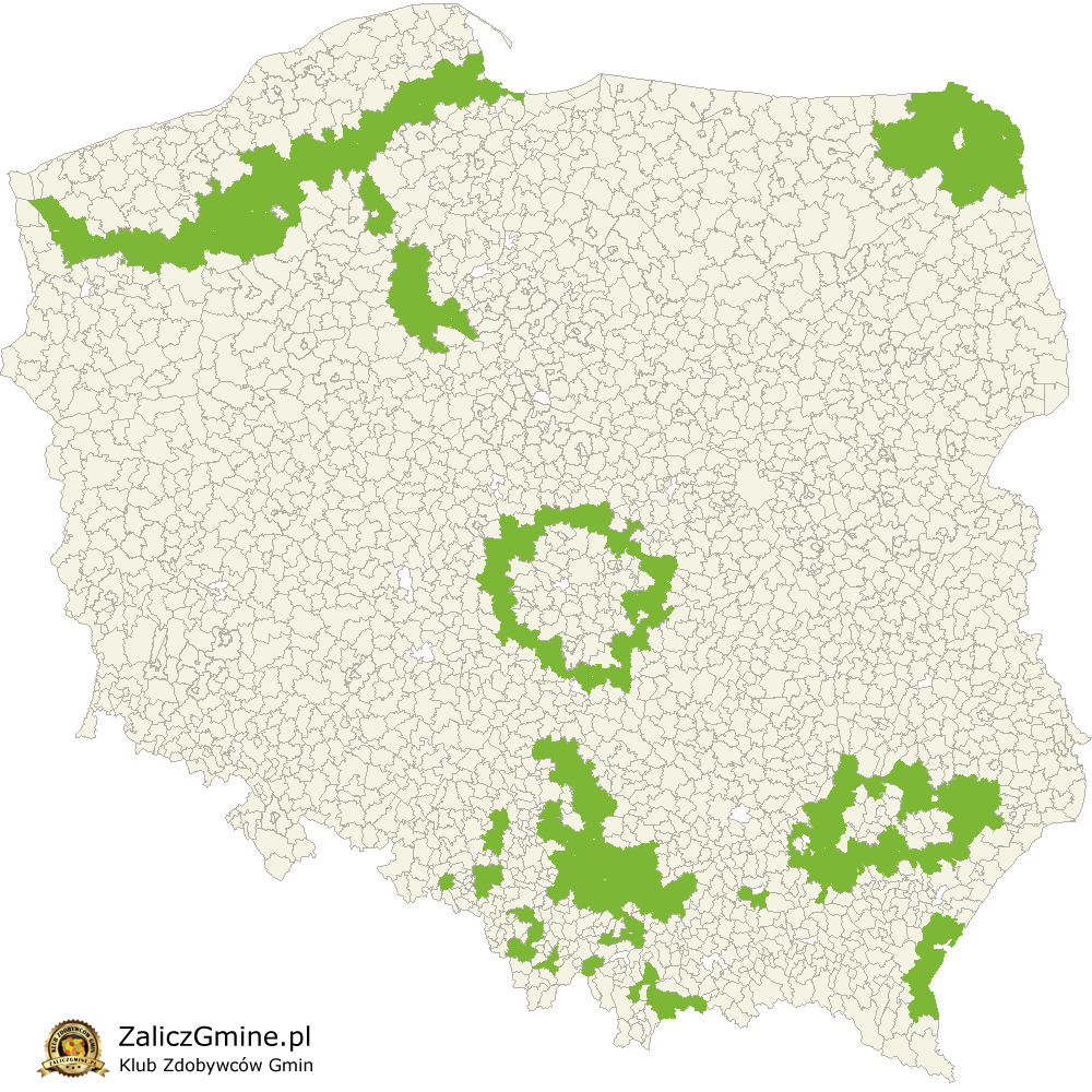 Mapa Zdobytych Gmin