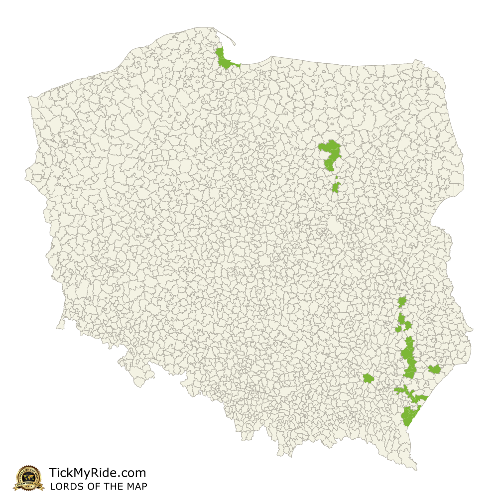 Mapa Zdobytych Gmin