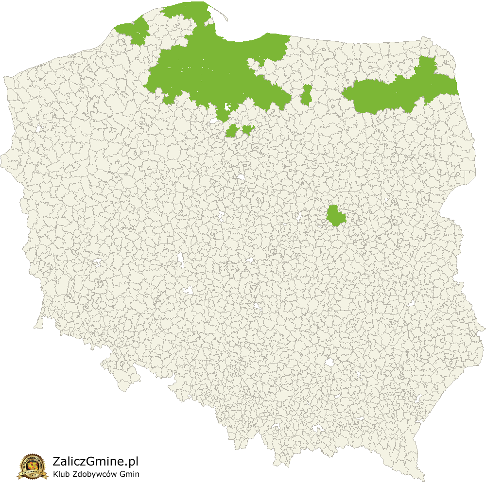 Mapa Zdobytych Gmin