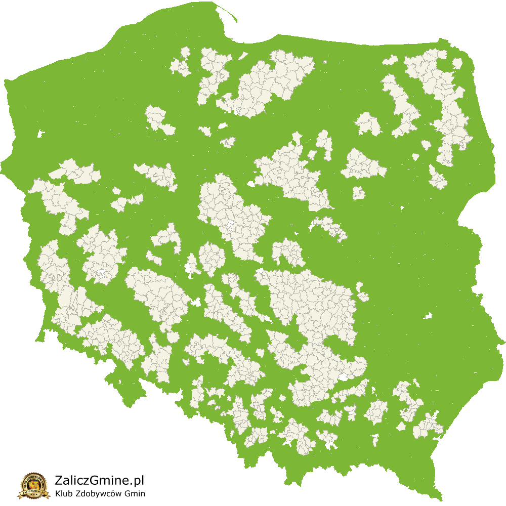 Mapa Zdobytych Gmin