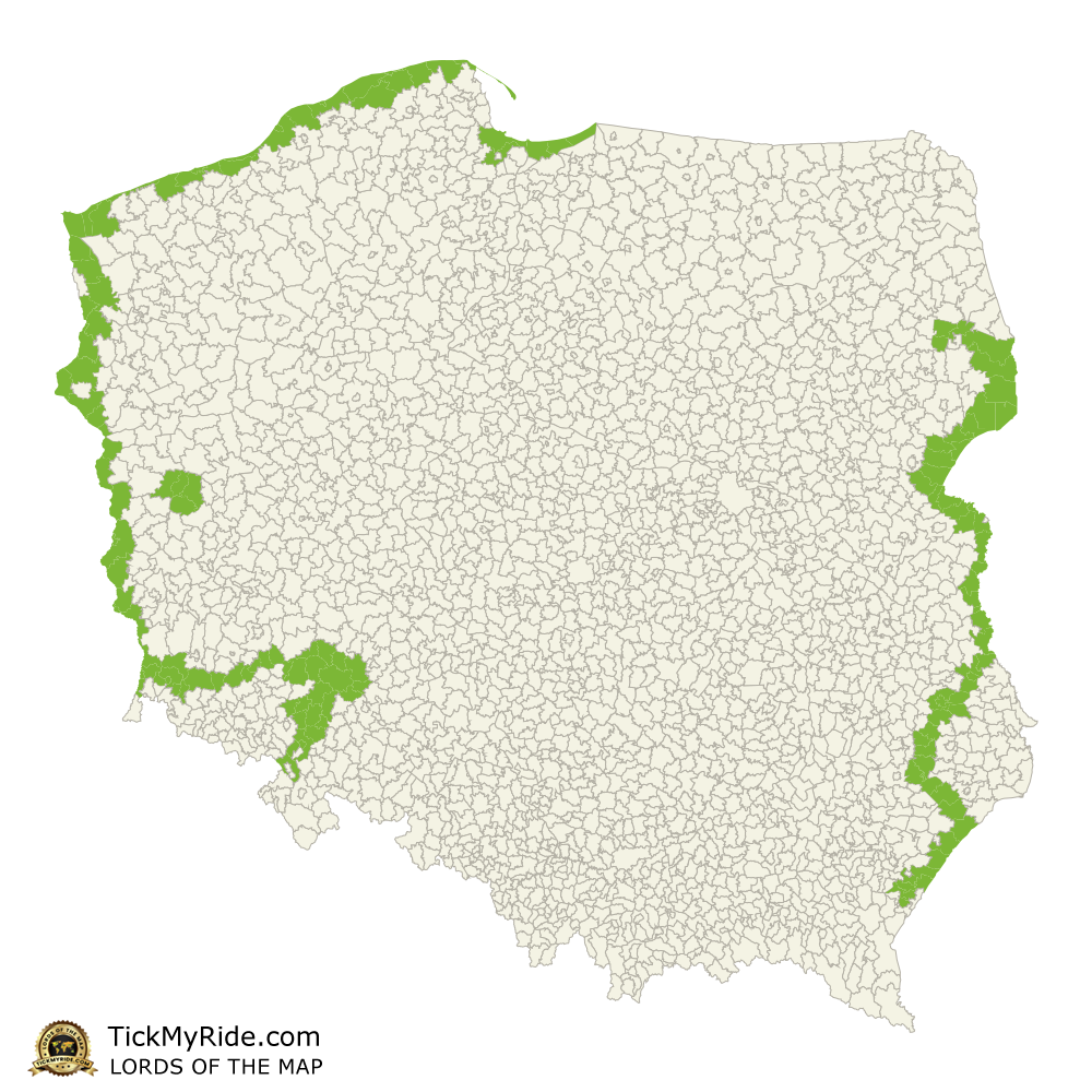 Mapa Zdobytych Gmin
