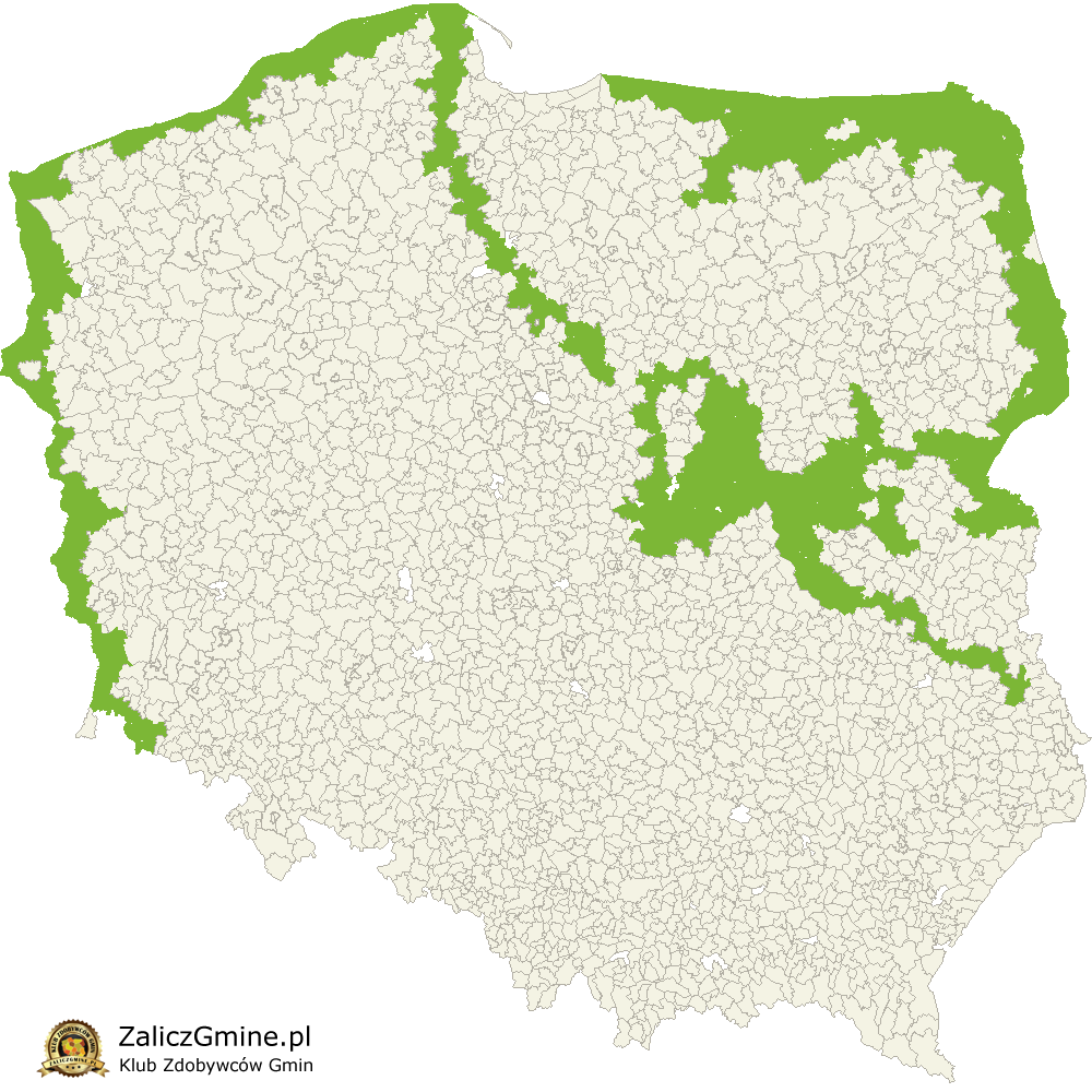 Mapa Zdobytych Gmin