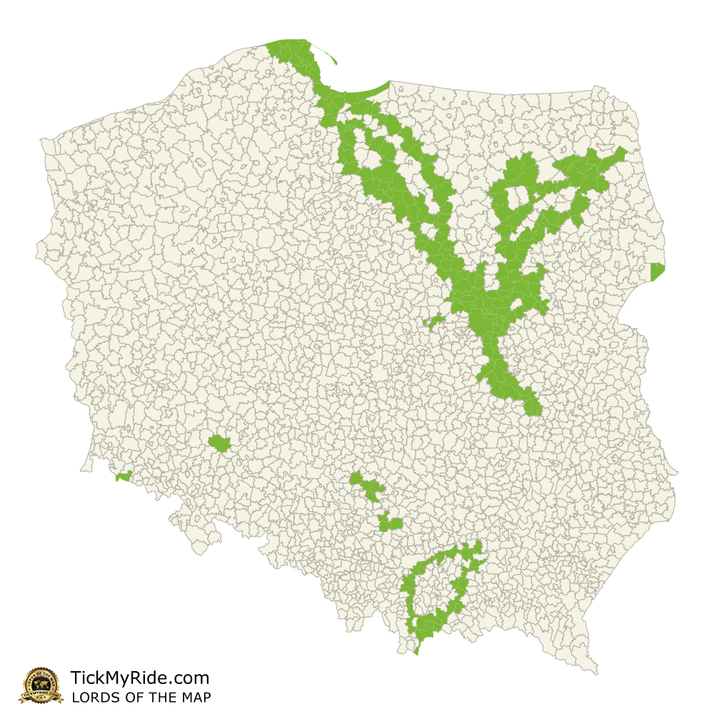 Mapa Zdobytych Gmin
