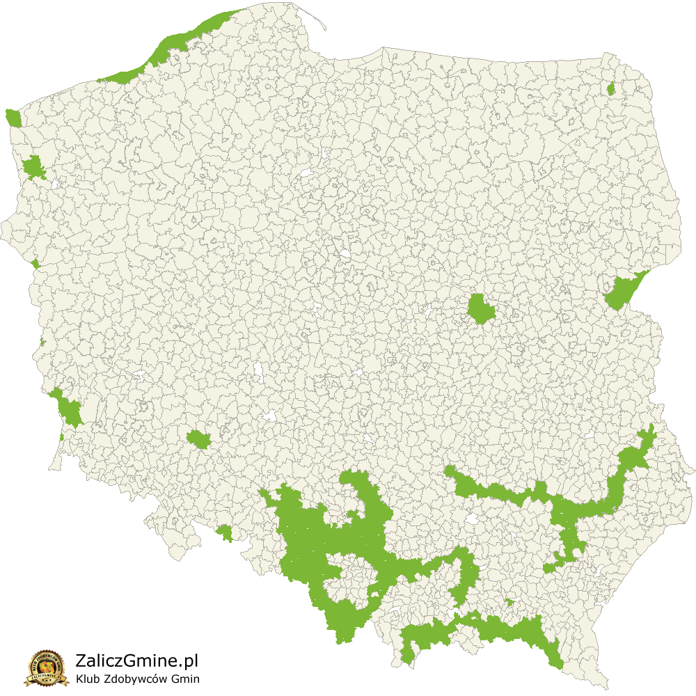 Mapa Zdobytych Gmin