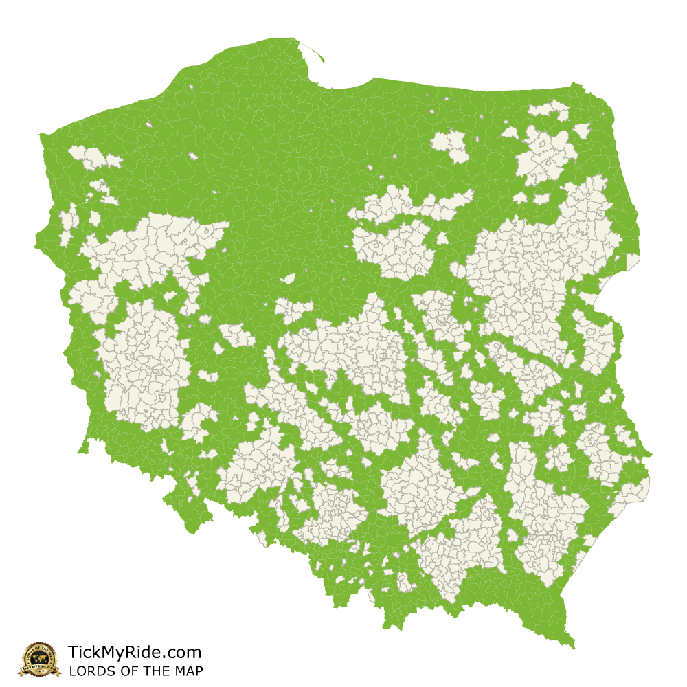 Mapa Zdobytych Gmin