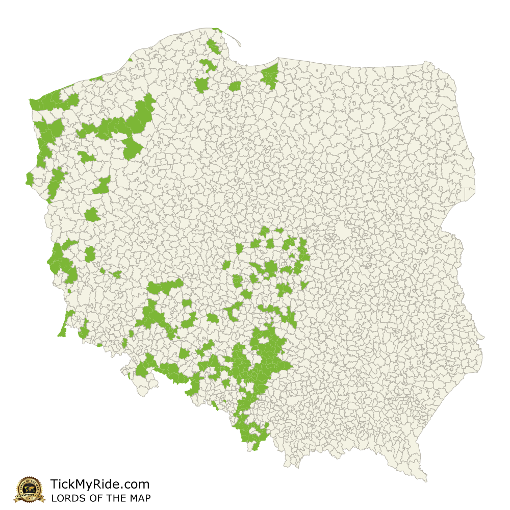 Mapa Zdobytych Gmin
