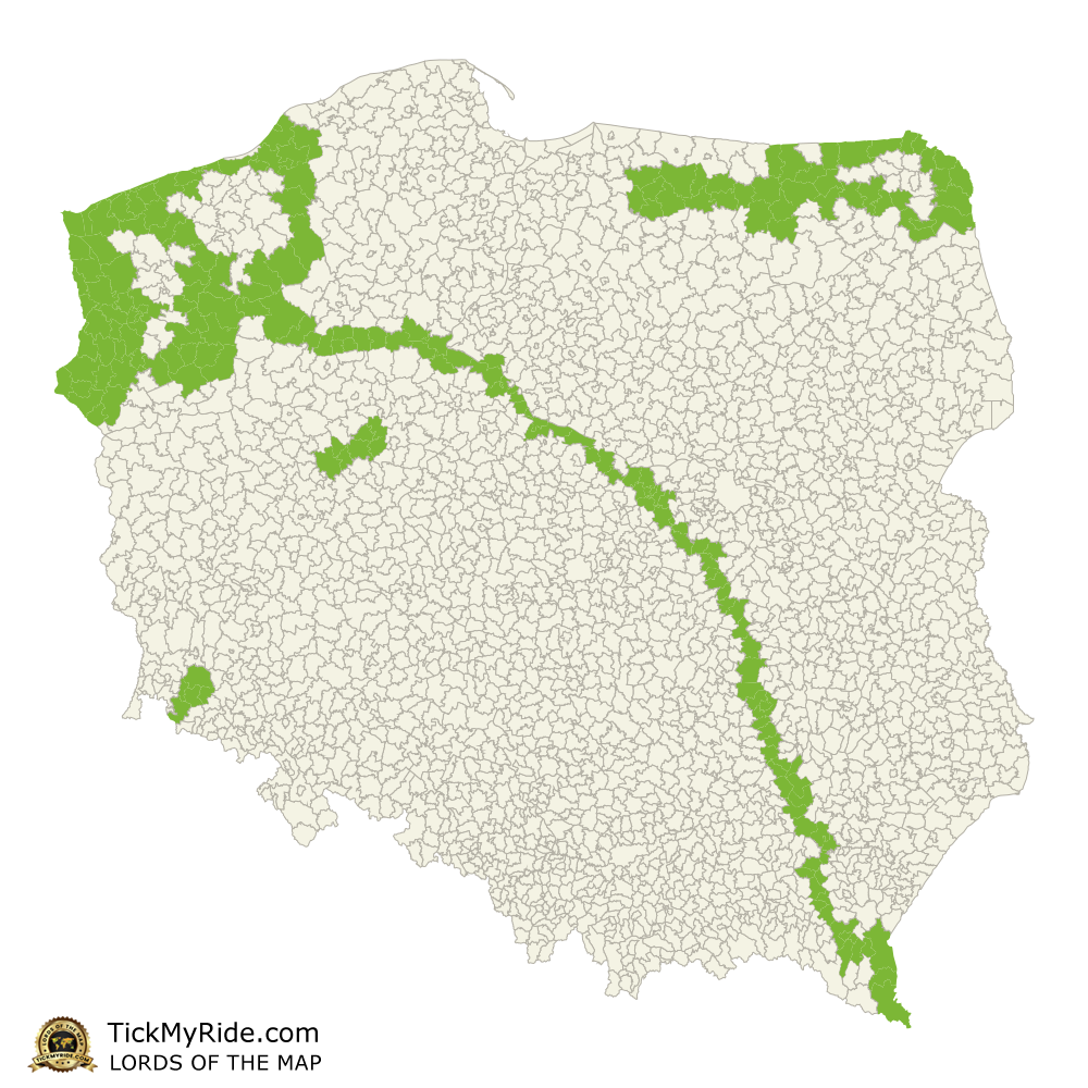 Mapa Zdobytych Gmin