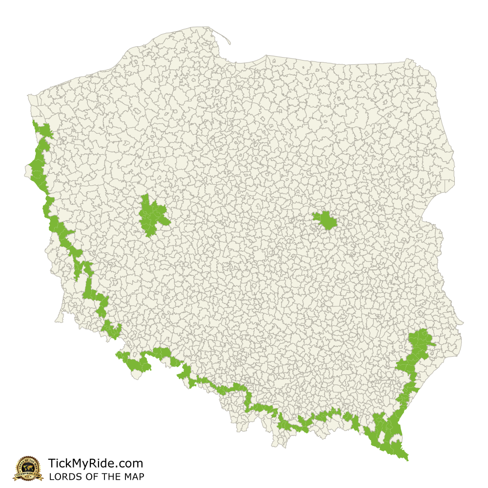 Mapa Zdobytych Gmin