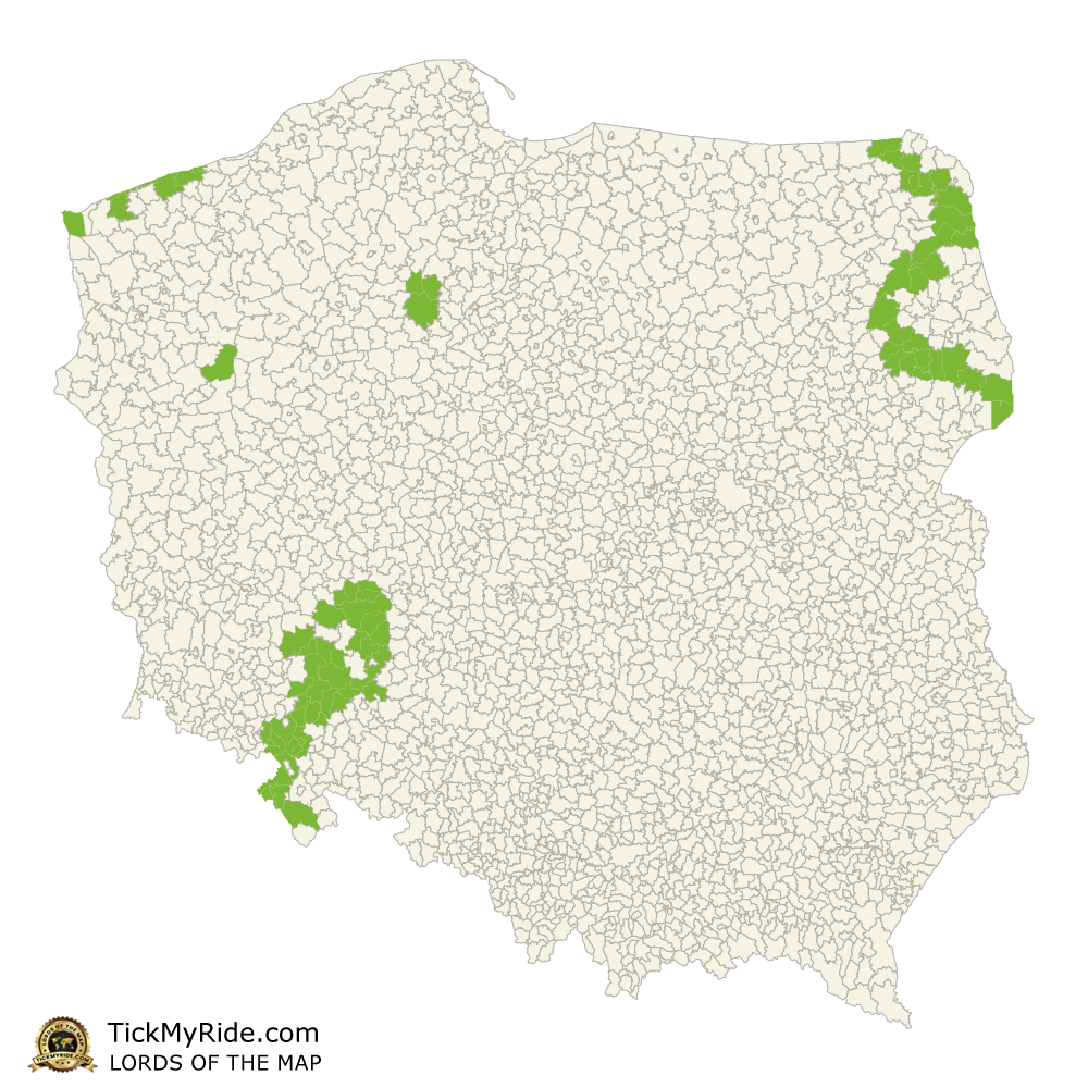 Mapa Zdobytych Gmin