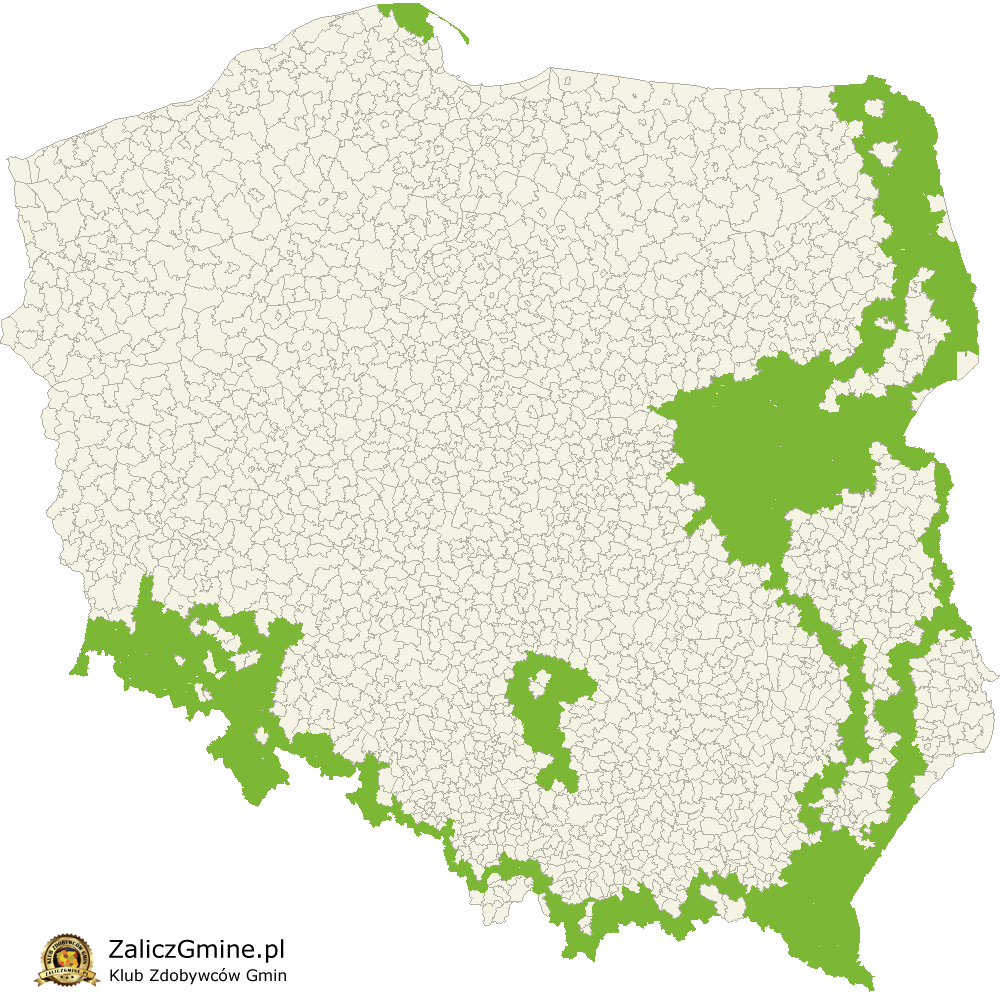 Mapa Zdobytych Gmin
