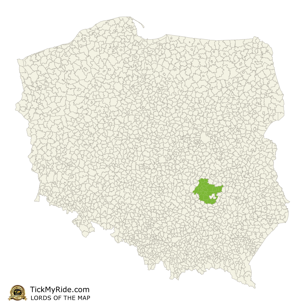 Mapa Zdobytych Gmin