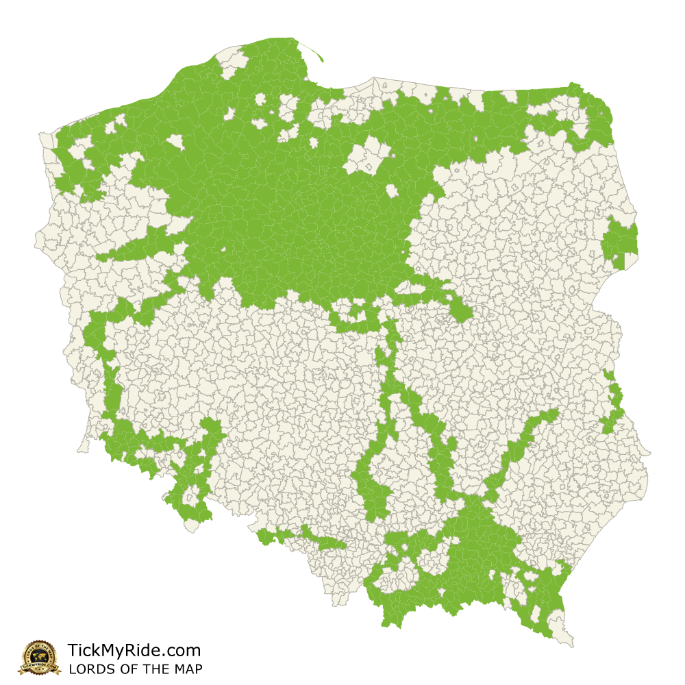 Mapa Zdobytych Gmin
