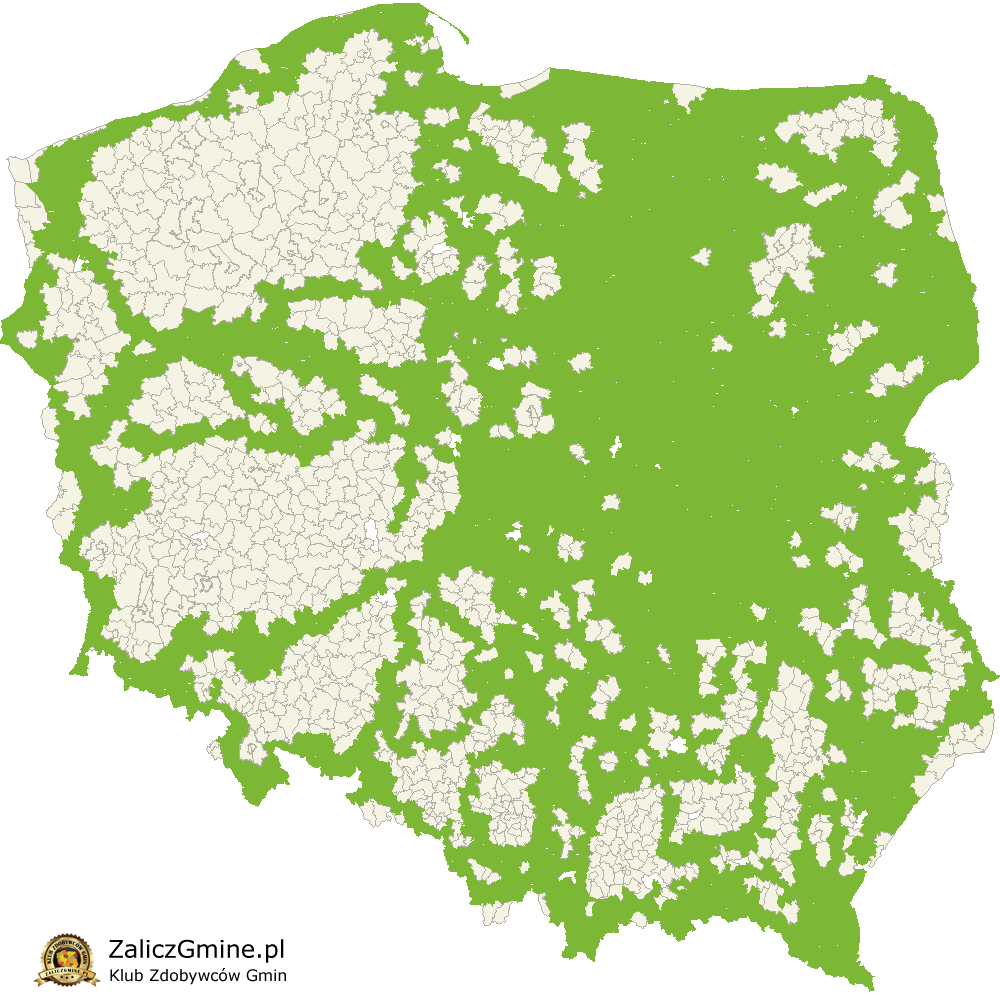 Mapa Zdobytych Gmin
