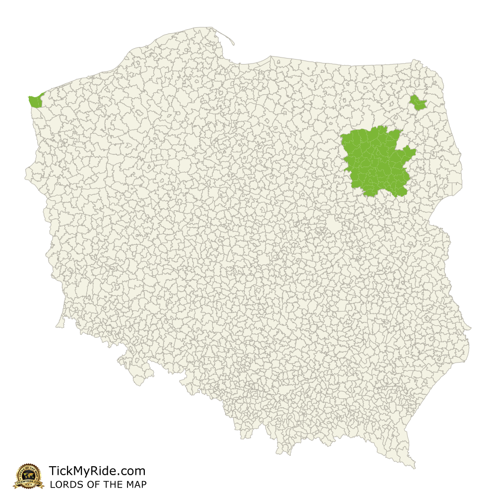 Mapa Zdobytych Gmin
