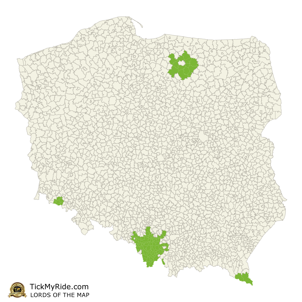 Mapa Zdobytych Gmin