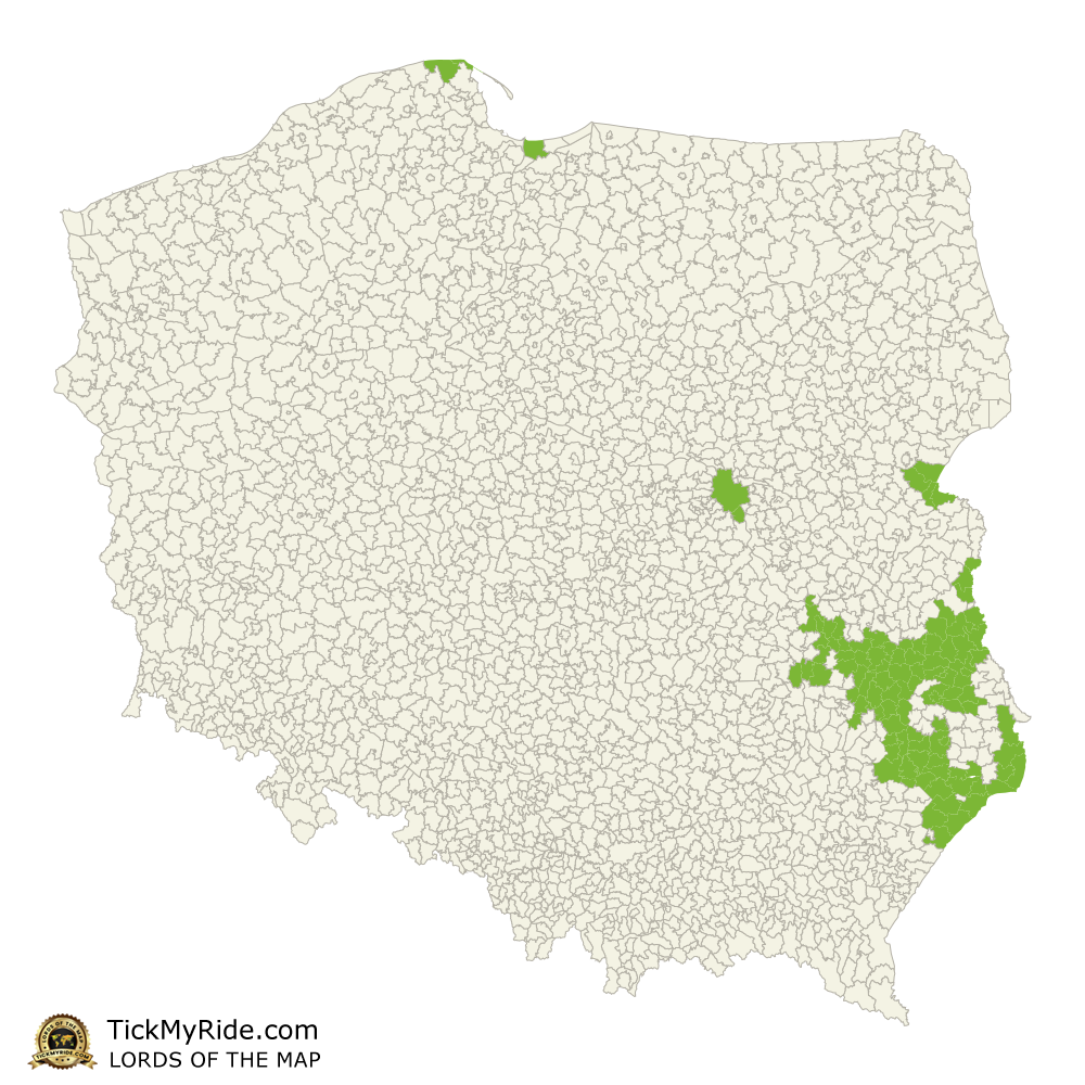 Mapa Zdobytych Gmin