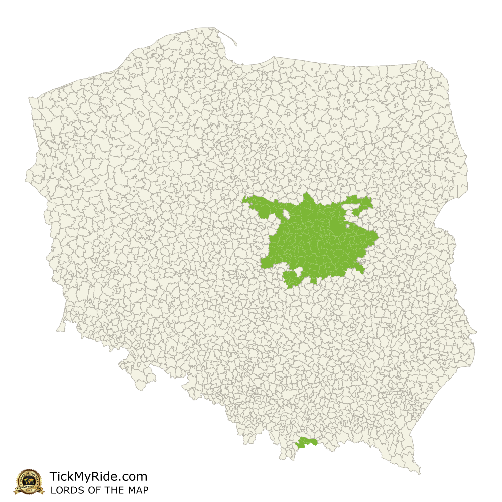 Mapa Zdobytych Gmin
