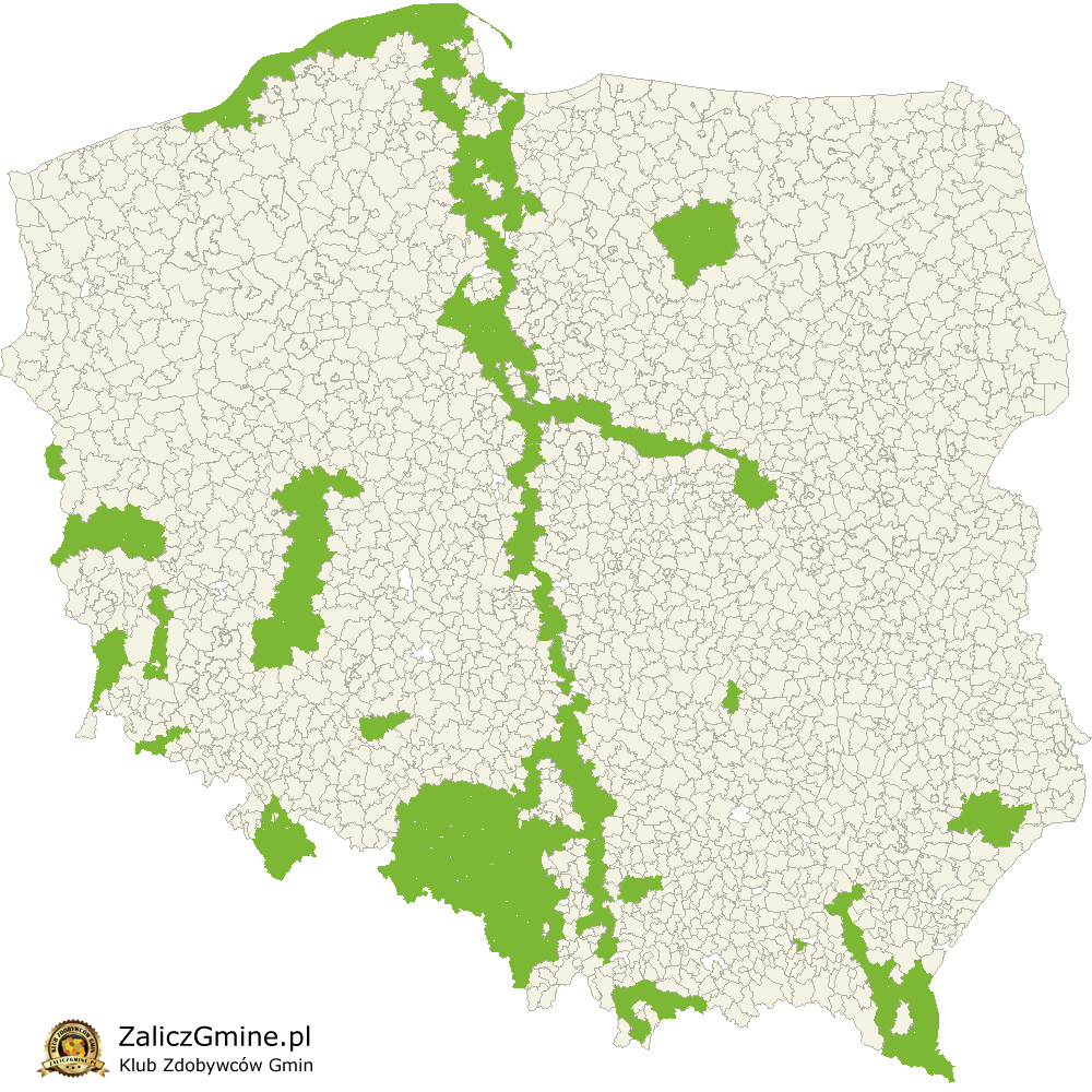 Mapa Zdobytych Gmin