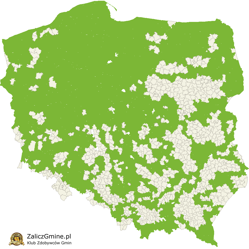 Mapa Zdobytych Gmin