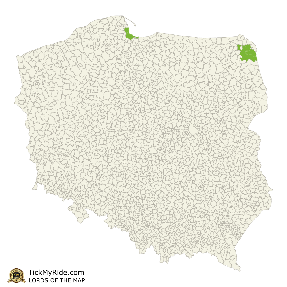 Mapa Zdobytych Gmin