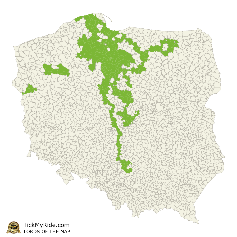 Mapa Zdobytych Gmin