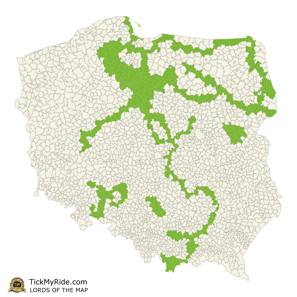 Mapa Zdobytych Gmin