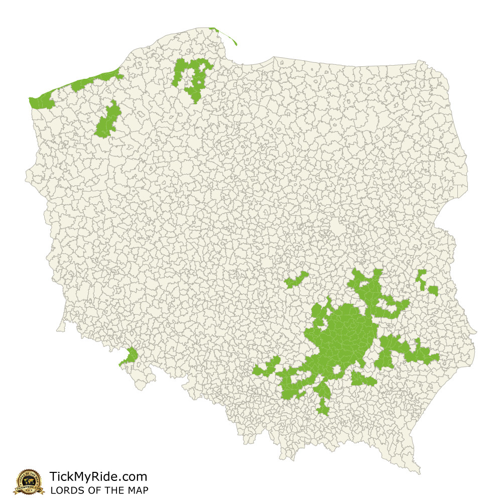 Mapa Zdobytych Gmin