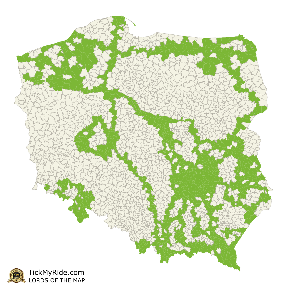 Mapa Zdobytych Gmin