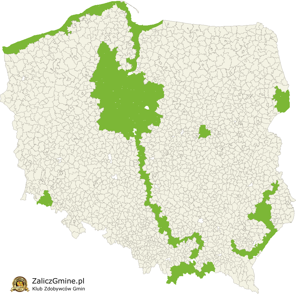 Mapa Zdobytych Gmin